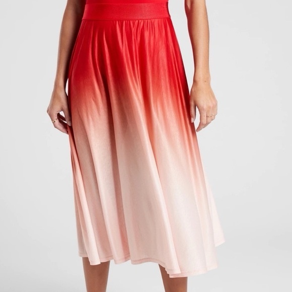 Dresses & Skirts - Athleta Sheer Grace Skirt in Red Ombre Size XL